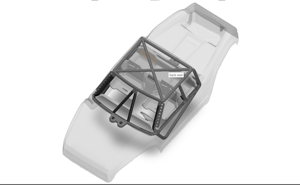 Roll Cage-Interior (Pro-Line Coyote HP 1/10 Comp Crawler Body)