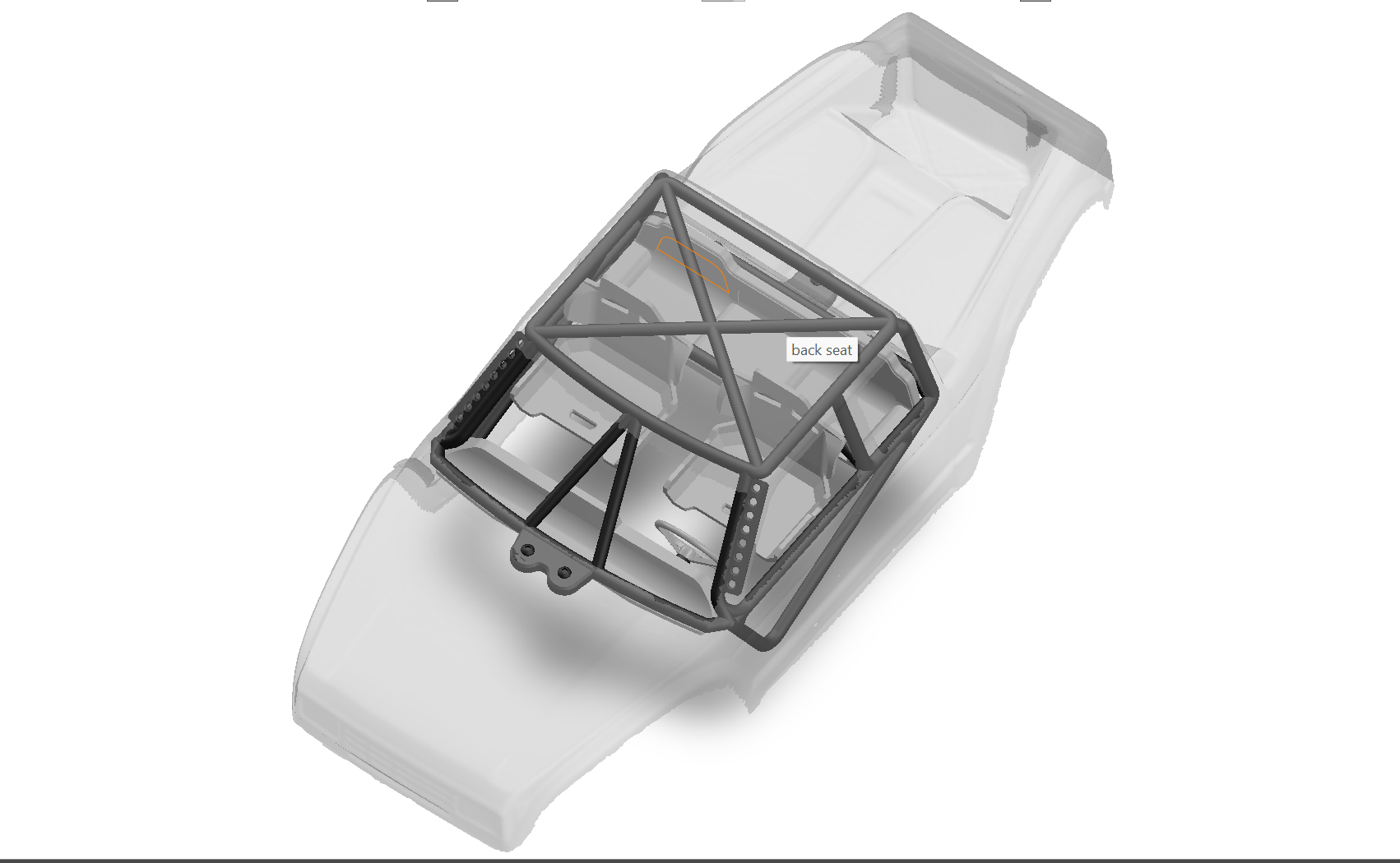 Roll Cage-Interior (Pro-Line Coyote HP 1/10 Comp Crawler Body)