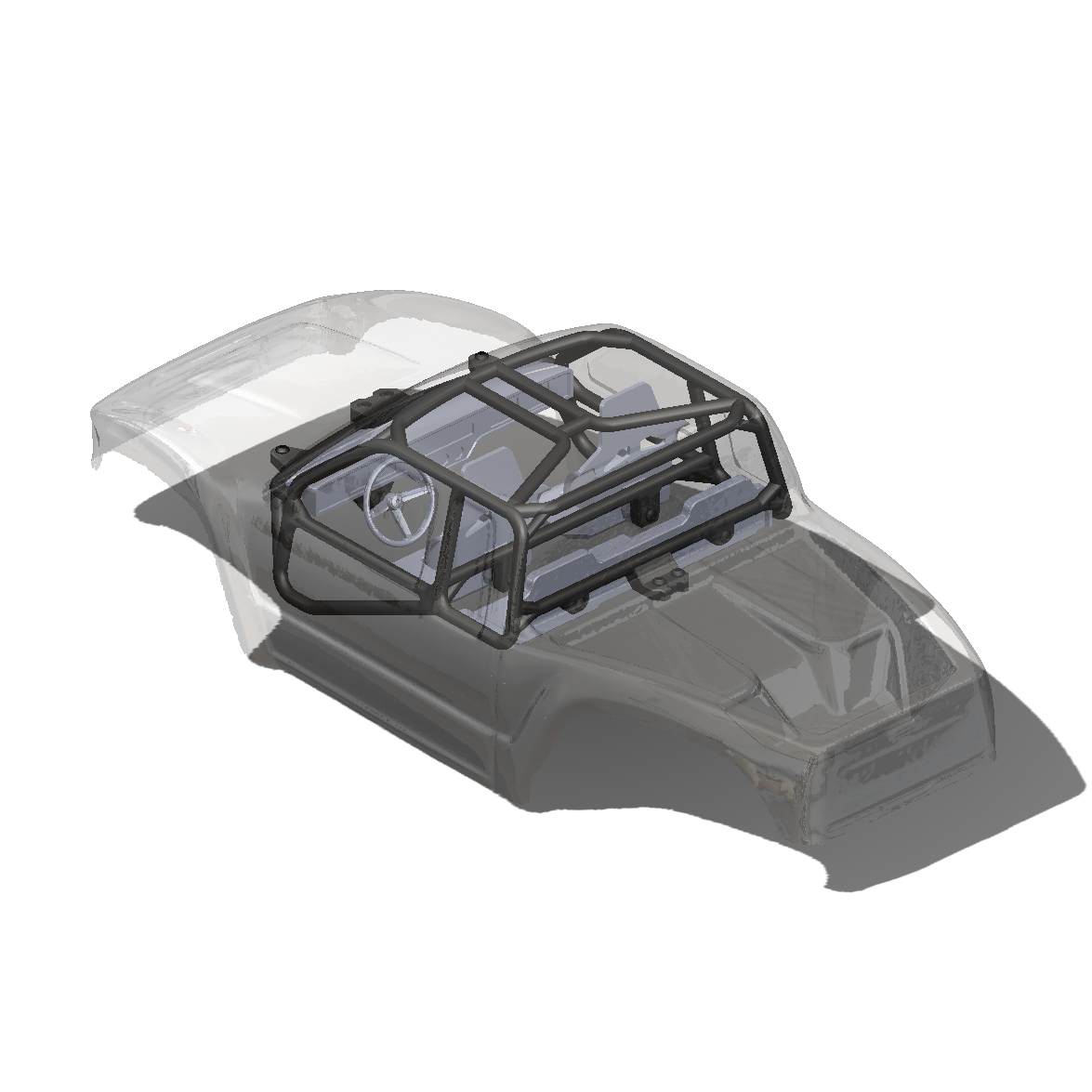 Roll Cage-Interior (Pro-Line Cliffhanger HP Full-Cab 1/10 Comp Crawler Body)